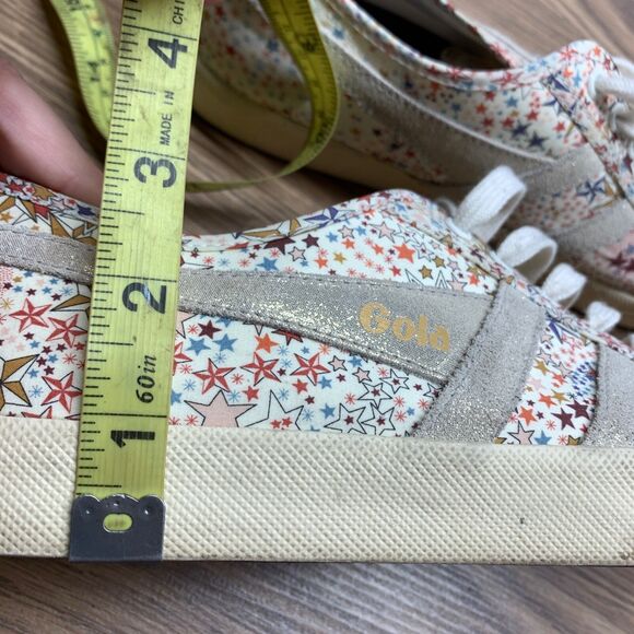 Gola Coaster Liberty Fabric \ Trainers Sneaker Whispering Stars US 9 UK 7 - Picture 11 of 13